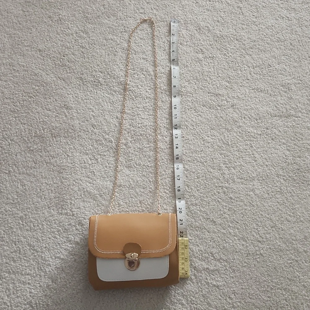 Small fashion bag mini crossbody mustard color - Picture 4 of 17
